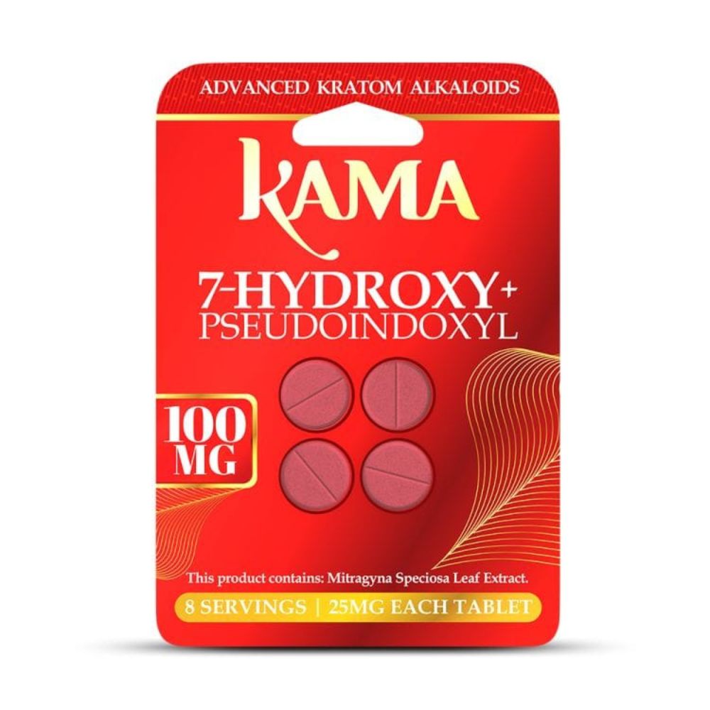 Kama 7-Hydroxy + Pseudo Tablets – 100MG (4-Pack)-7 Hydroxy Tablets-No Limit Distro
