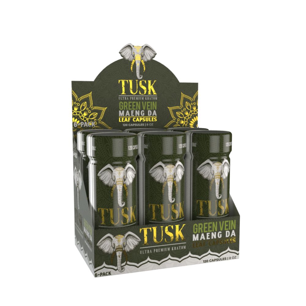 Tusk Green Maeng Da Kratom Capsules – Pure Potency (30ct · 120ct · 275ct)-Kratom Capsules-No Limit Distro