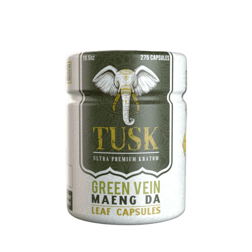 Tusk Green Maeng Da Kratom Capsules – Pure Potency (30ct · 120ct · 275ct)-Kratom Capsules-No Limit Distro