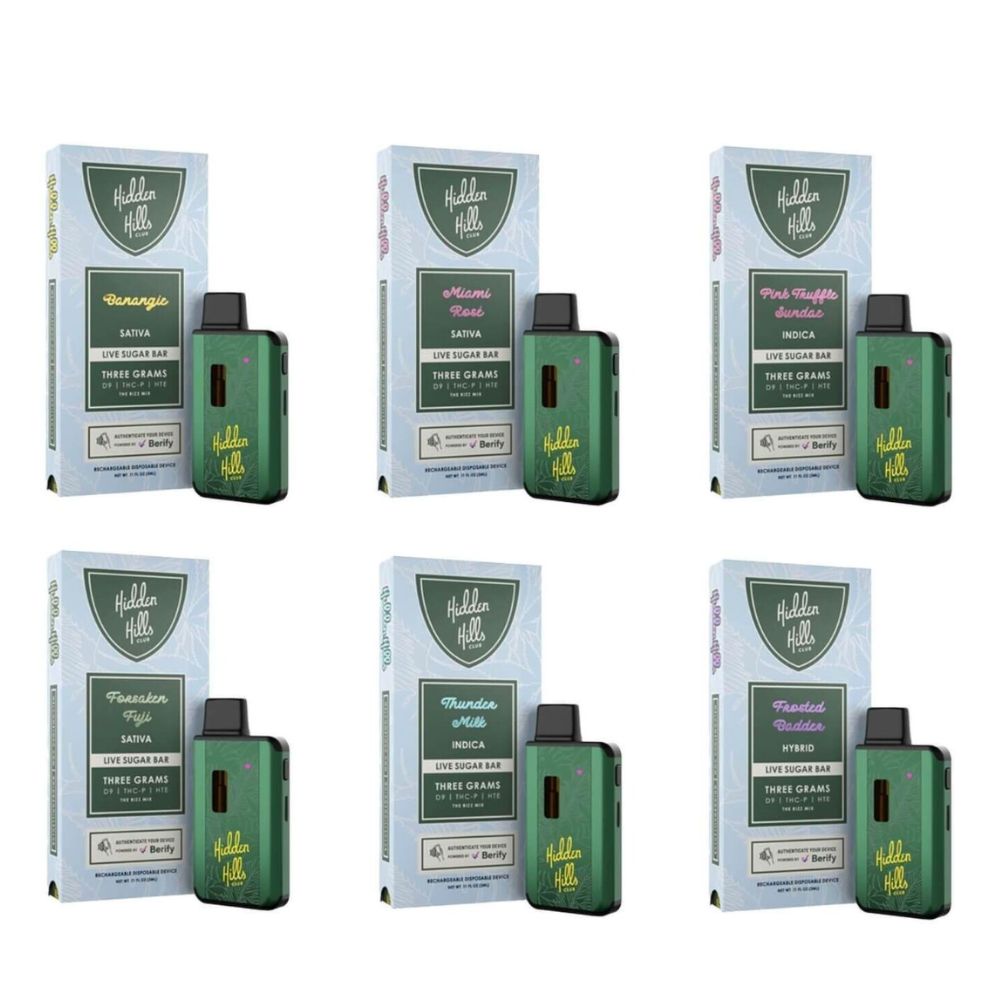 Hidden Hills Live Sugar Bar 3G THC Disposable Vape-THCP-No Limit Distro