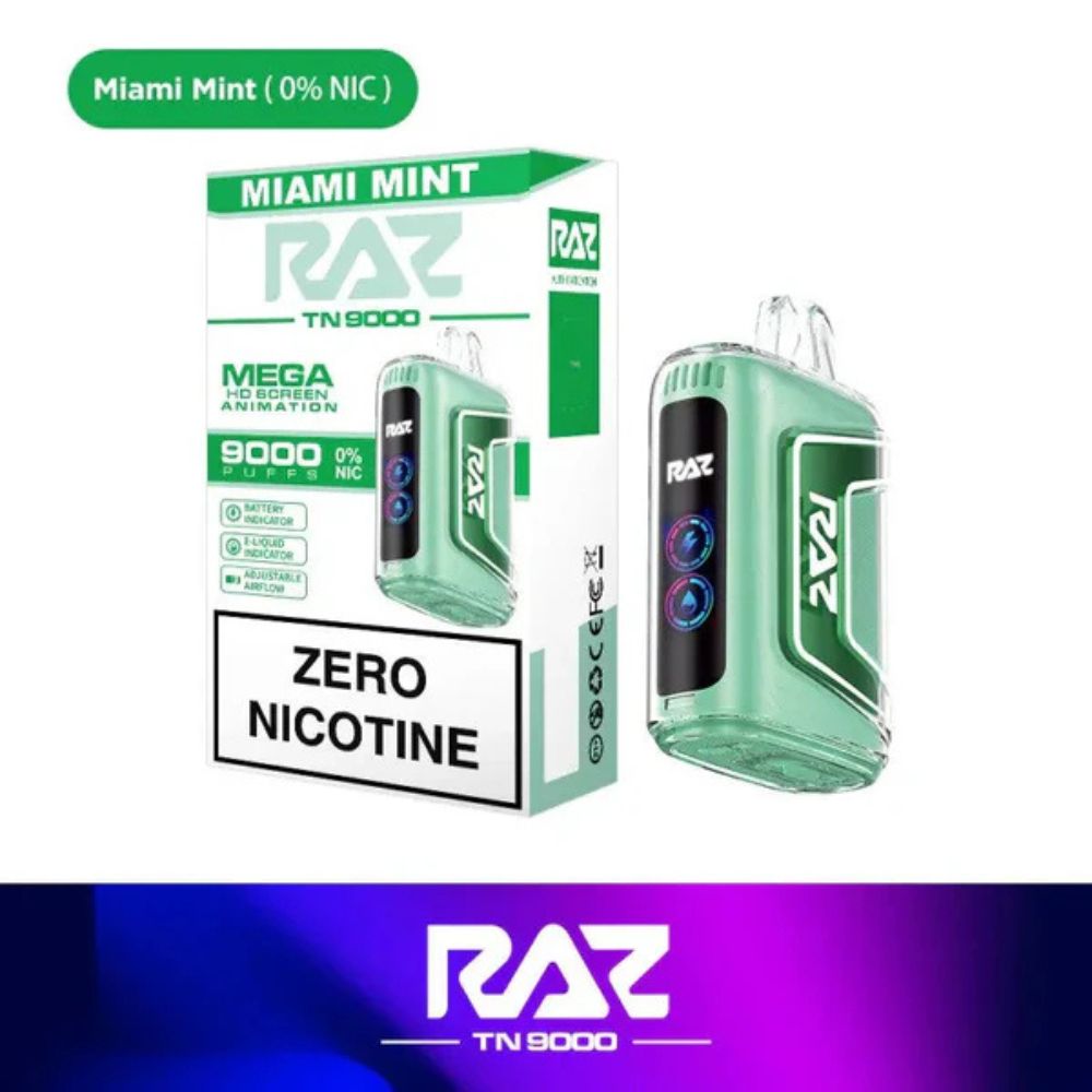 Raz TN9000 ZERO Nic Disposable - 0%-DISPOSABLES-No Limit Distro