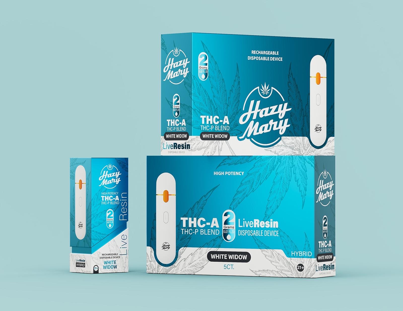 HAZY MARY 2G Cloud Blend Live Resin Disposable - THC-P, THC-V, HHC, D8-THCP-No Limit Distro