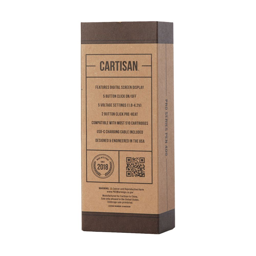 Cartisan Pro Pen 400 mah Cart Battery-510 BATTERY-No Limit Distro