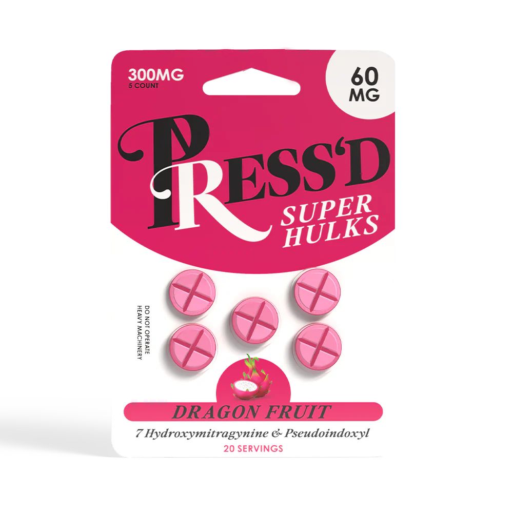 Press’d 7 Hydroxy + Pseudo Super Hulks Tablets – 300mg-7 Hydroxy Tablets-No Limit Distro