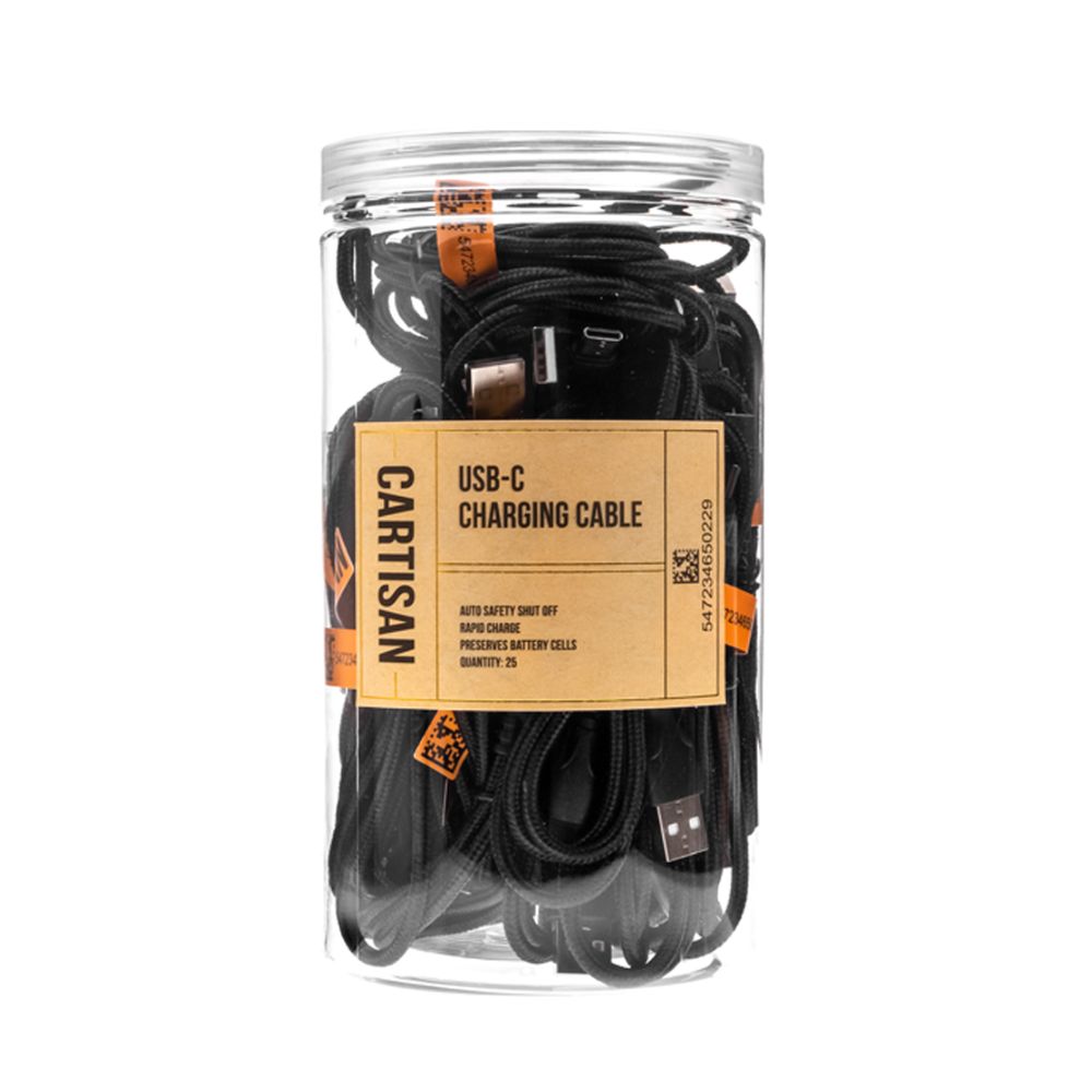 Cartisan USB to USB-C Charging Cable Jar - 25x-ACCESSORIES-No Limit Distro