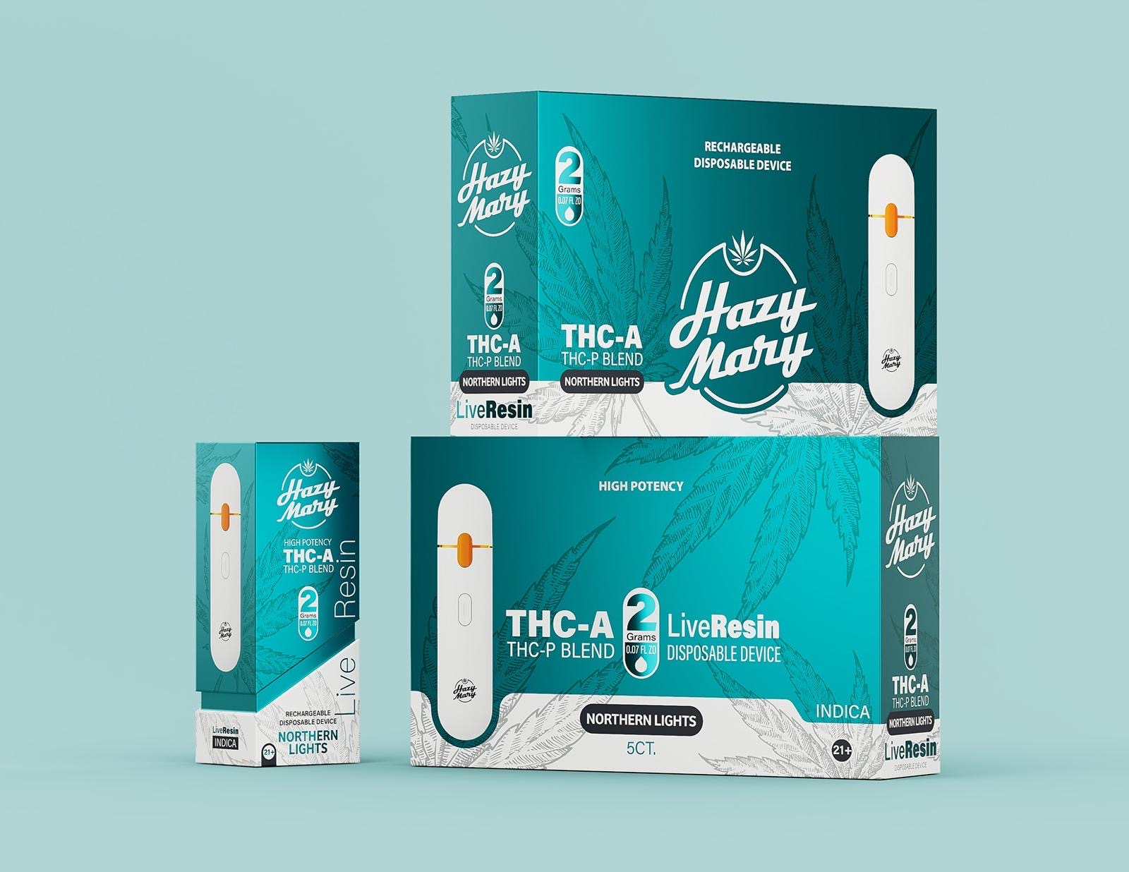 HAZY MARY 2G Cloud Blend Live Resin Disposable - THC-P, THC-V, HHC, D8-THCP-No Limit Distro