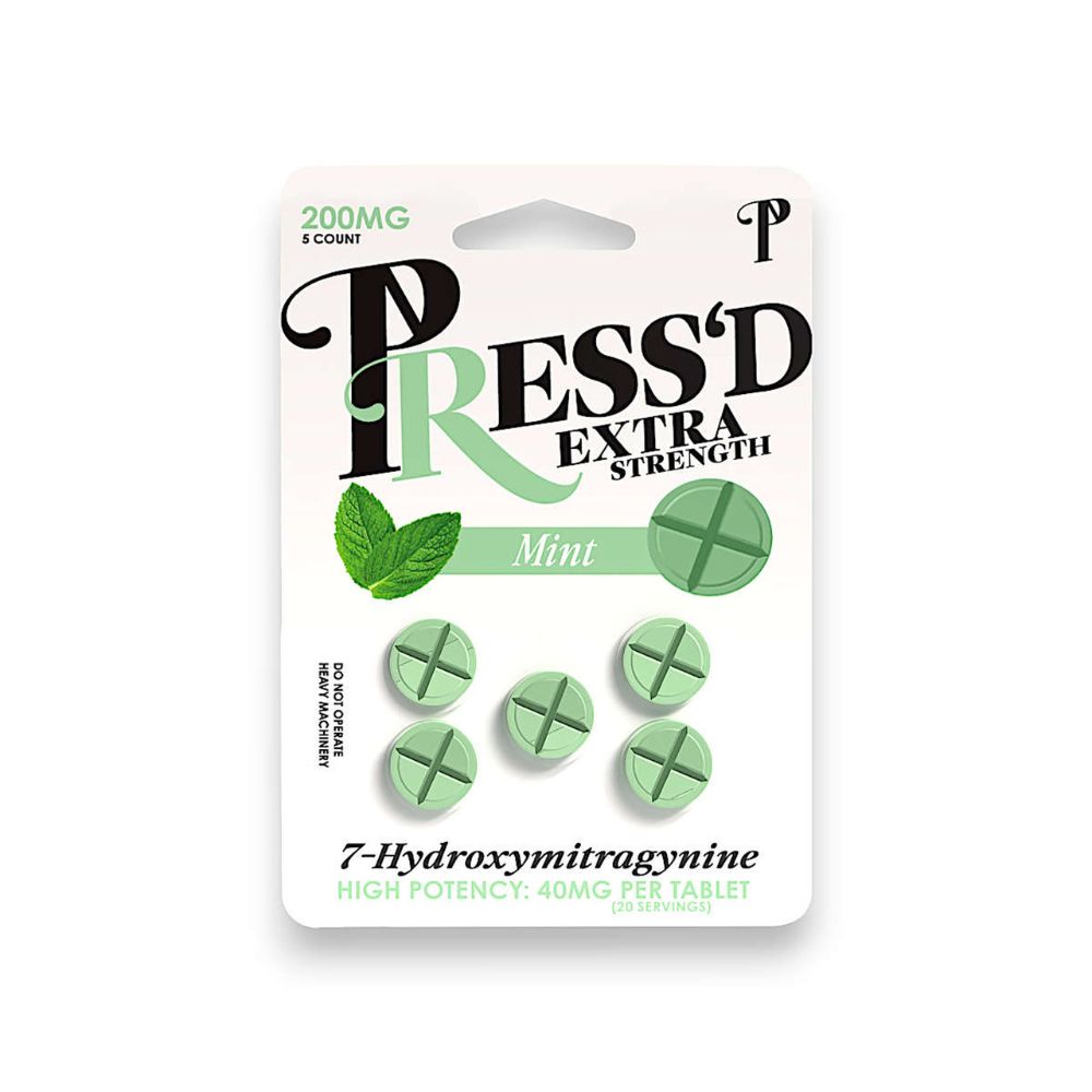 Press'd 7 Hydroxymitragynine Tablets Extra Strength – 200mg-7 Hydroxy Tablets-No Limit Distro