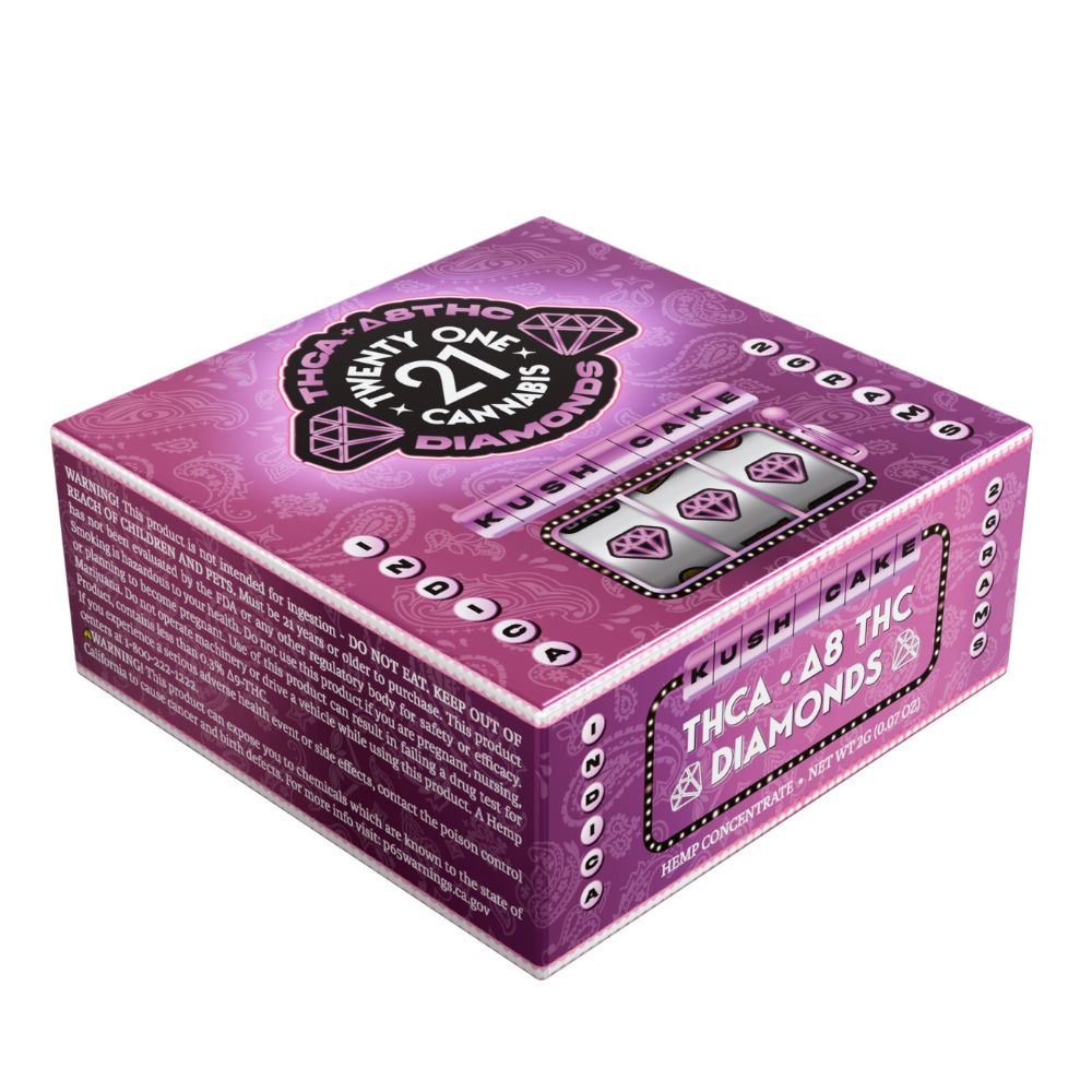 Twenty One Cannabis THCA Kush Cake Diamonds (Indica) - 2 Grams-THC Concentrates-No Limit Distro