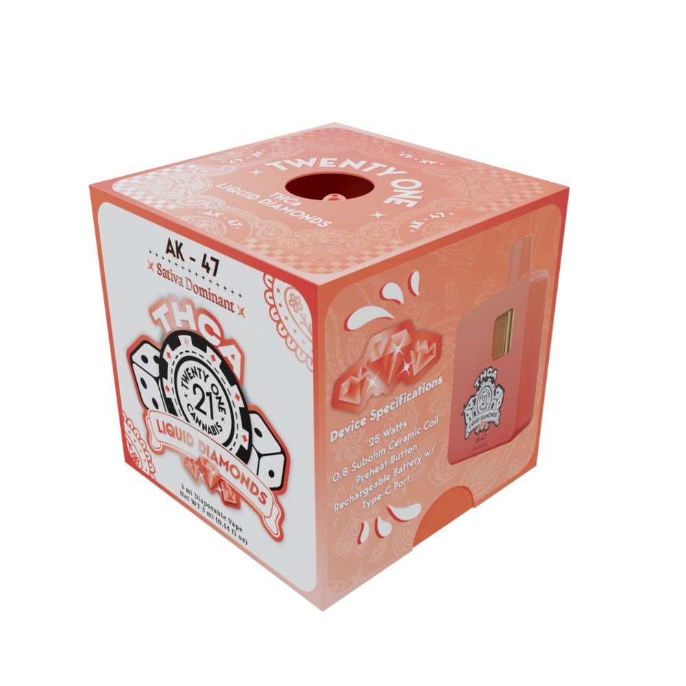 Twenty One THCA Liquid Diamonds Disposable 3g-THCA-No Limit Distro
