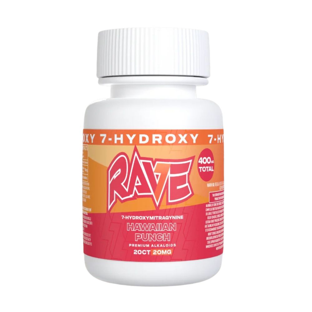 Rave 7-Hydroxy 20ct Tablets - 400mg-7 Hydroxy Tablets-No Limit Distro