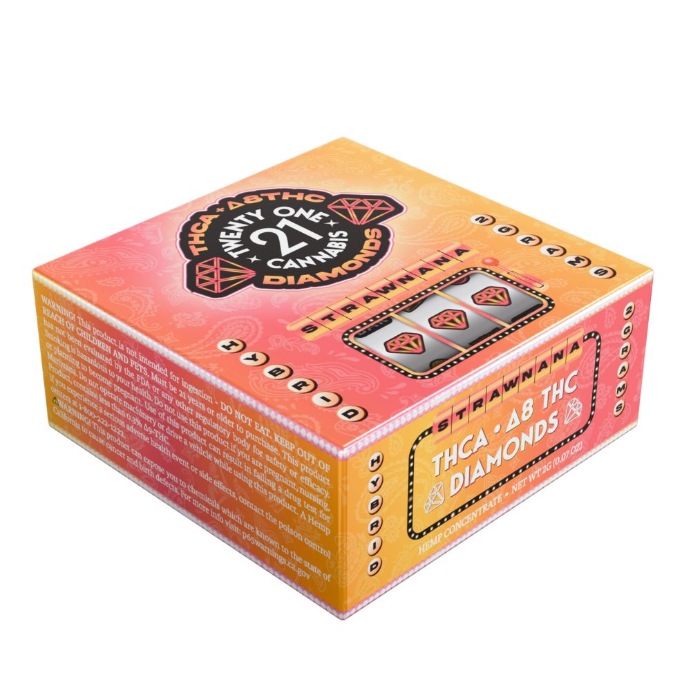 Twenty One Cannabis THCA Strawnana Diamonds (Hybrid) - 2 Grams-THC Concentrates-No Limit Distro