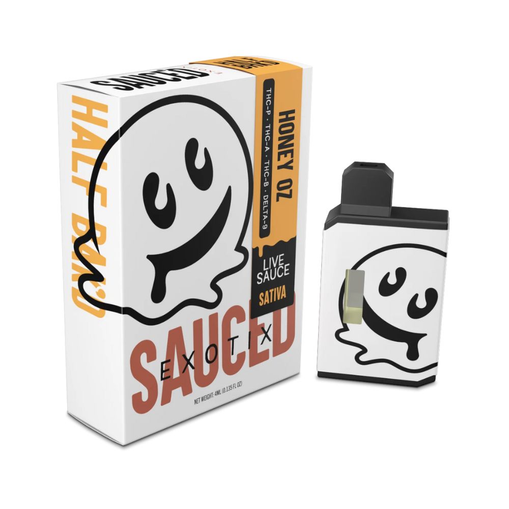 Half Baked Sauced Exotix 4G Live Sauce THC Vape-THCP-No Limit Distro