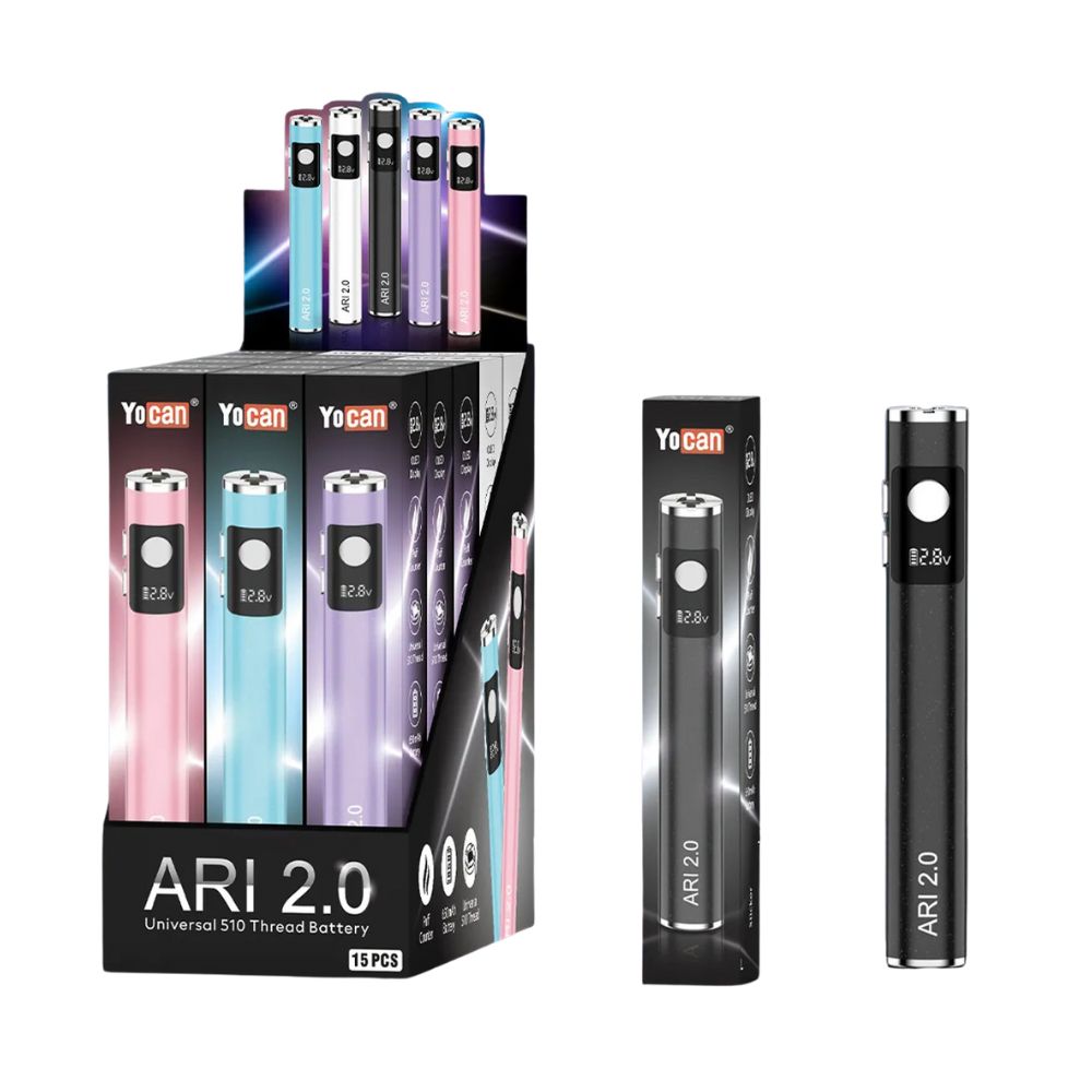 Yocan Ari 2.0 510 Cart Battery – BULK Pack of 15x-510 BATTERY-No Limit Distro
