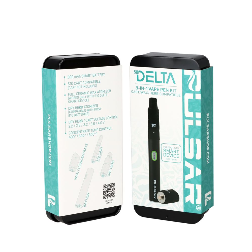Pulsar 510 Delta 3-in-1 Smart Battery Vape Pen Kit – 800mAh-WAX PENS / DAB PENS-No Limit Distro