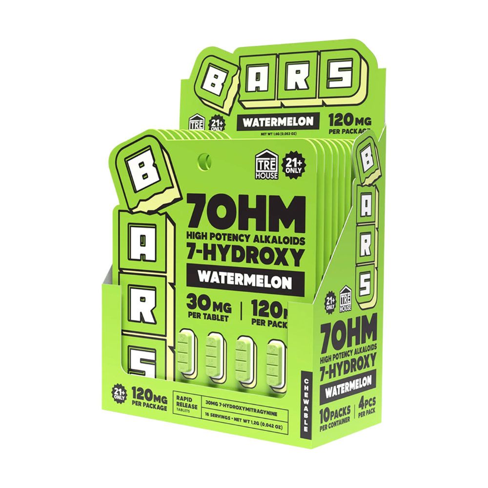 BARS 7-Hydroxy Tablets 4ct - 120mg-7 Hydroxy Tablets-No Limit Distro