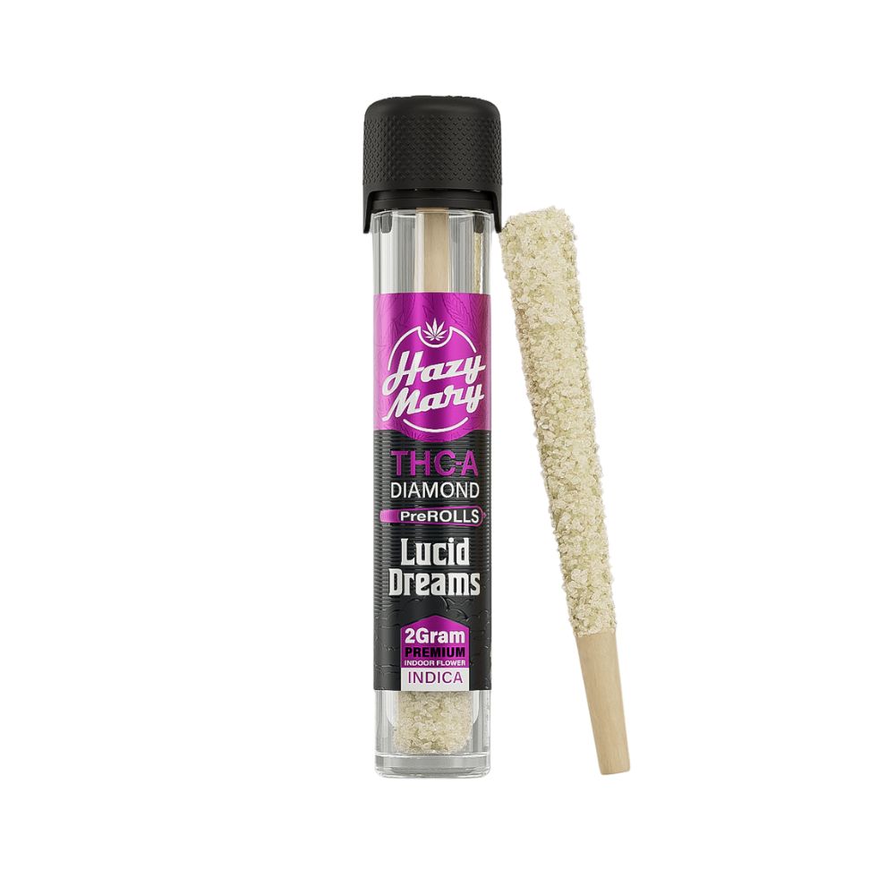 HAZY MARY 2G THC-A Diamond Coated Pre-Rolls-THCA-No Limit Distro