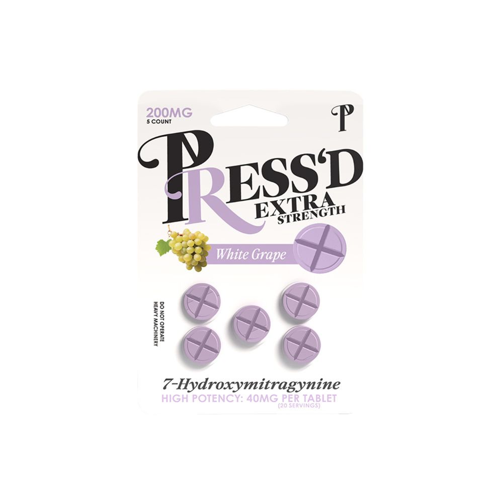 Press'd 7 Hydroxymitragynine Tablets Extra Strength – 200mg-7 Hydroxy Tablets-No Limit Distro