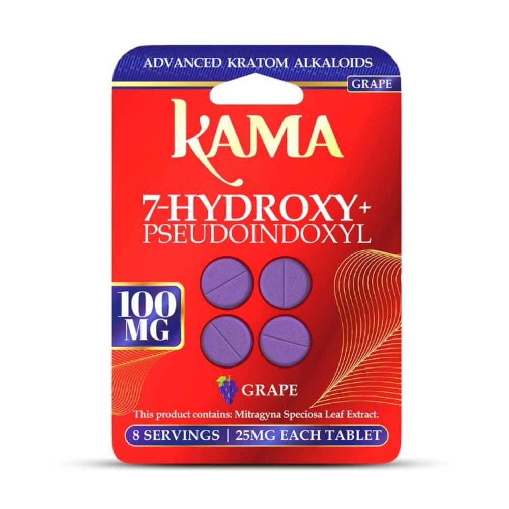 Kama 7-Hydroxy + Pseudo Tablets – 100MG (4-Pack)-7 Hydroxy Tablets-No Limit Distro