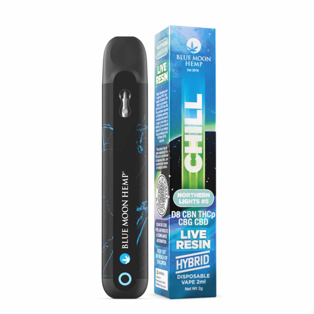 Chill Blend Northern Lights #5 Live Resin 2g Disposable – Blue Moon Hemp-DELTA 8-No Limit Distro