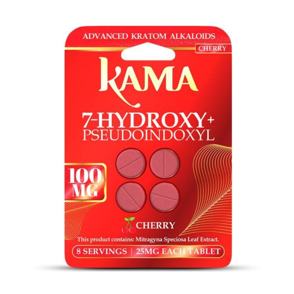 Kama 7-Hydroxy + Pseudo Tablets – 100MG (4-Pack)-7 Hydroxy Tablets-No Limit Distro