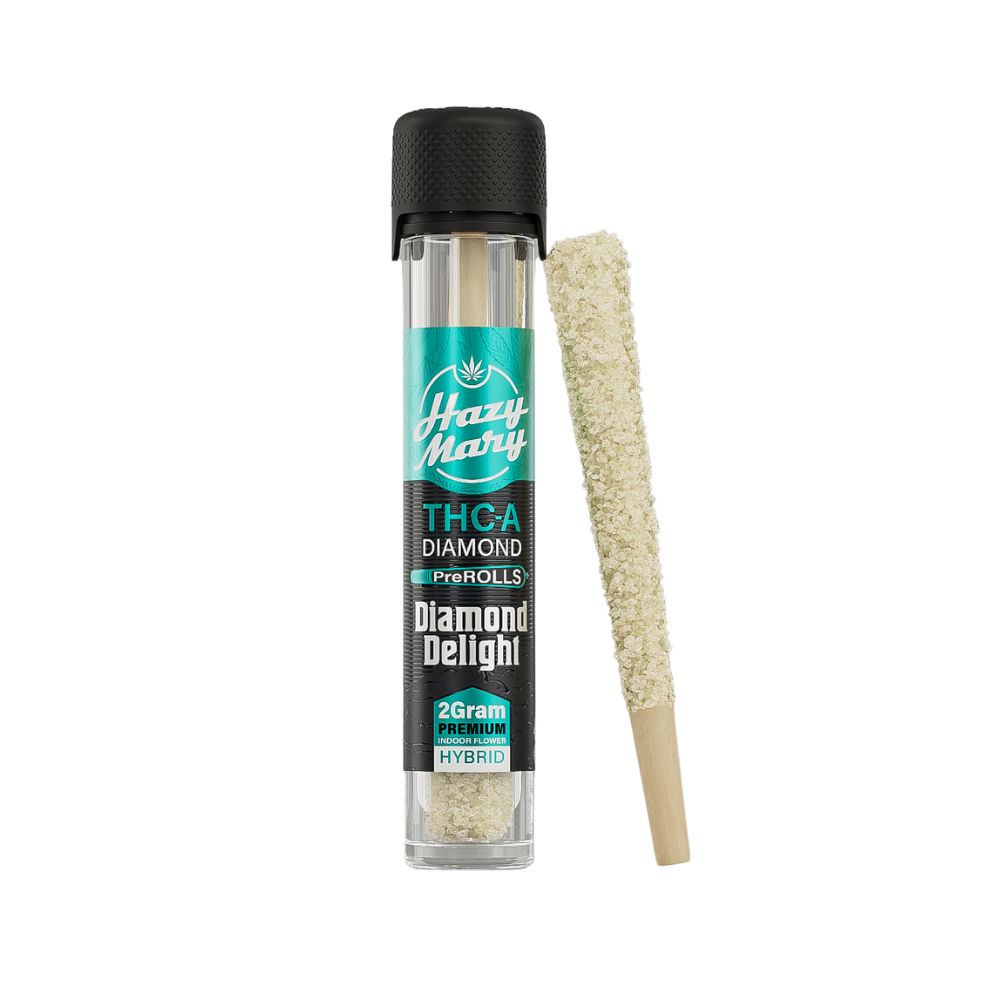 HAZY MARY 2G THC-A Diamond Coated Pre-Rolls-THCA-No Limit Distro