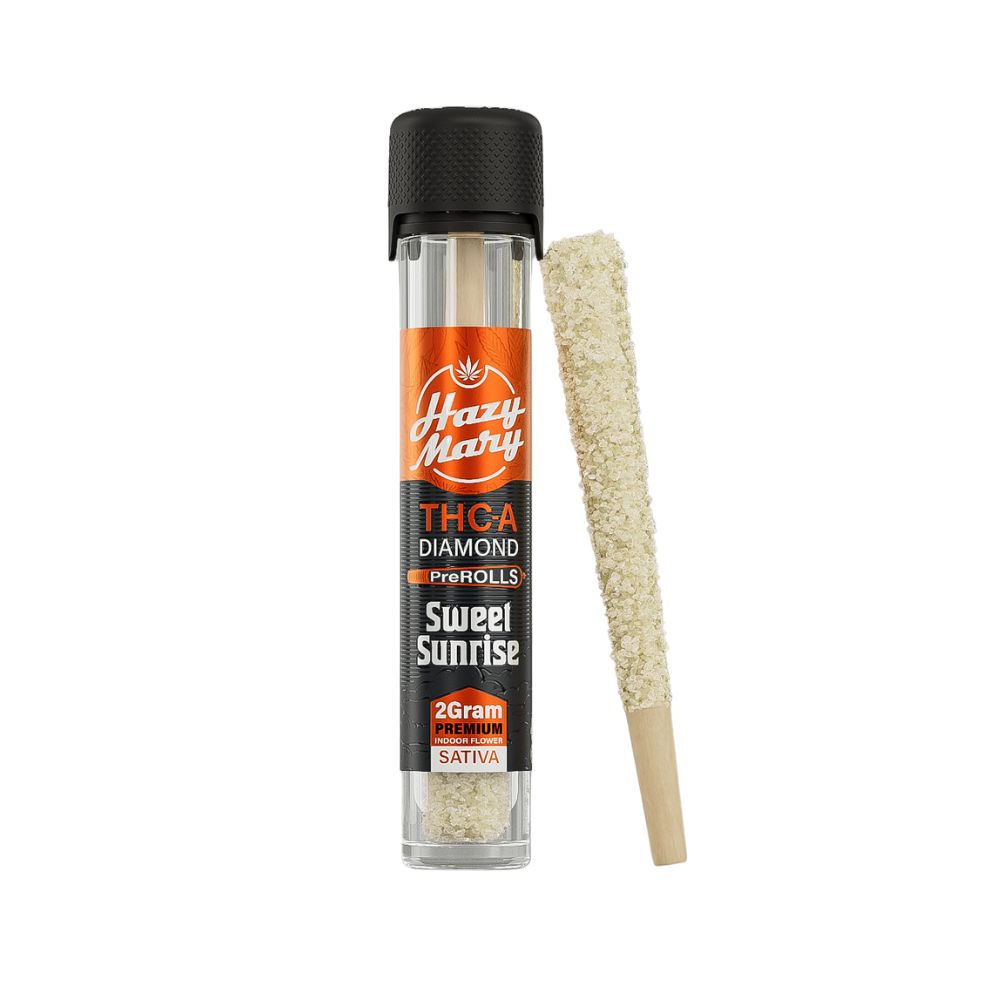 HAZY MARY 2G THC-A Diamond Coated Pre-Rolls-THCA-No Limit Distro