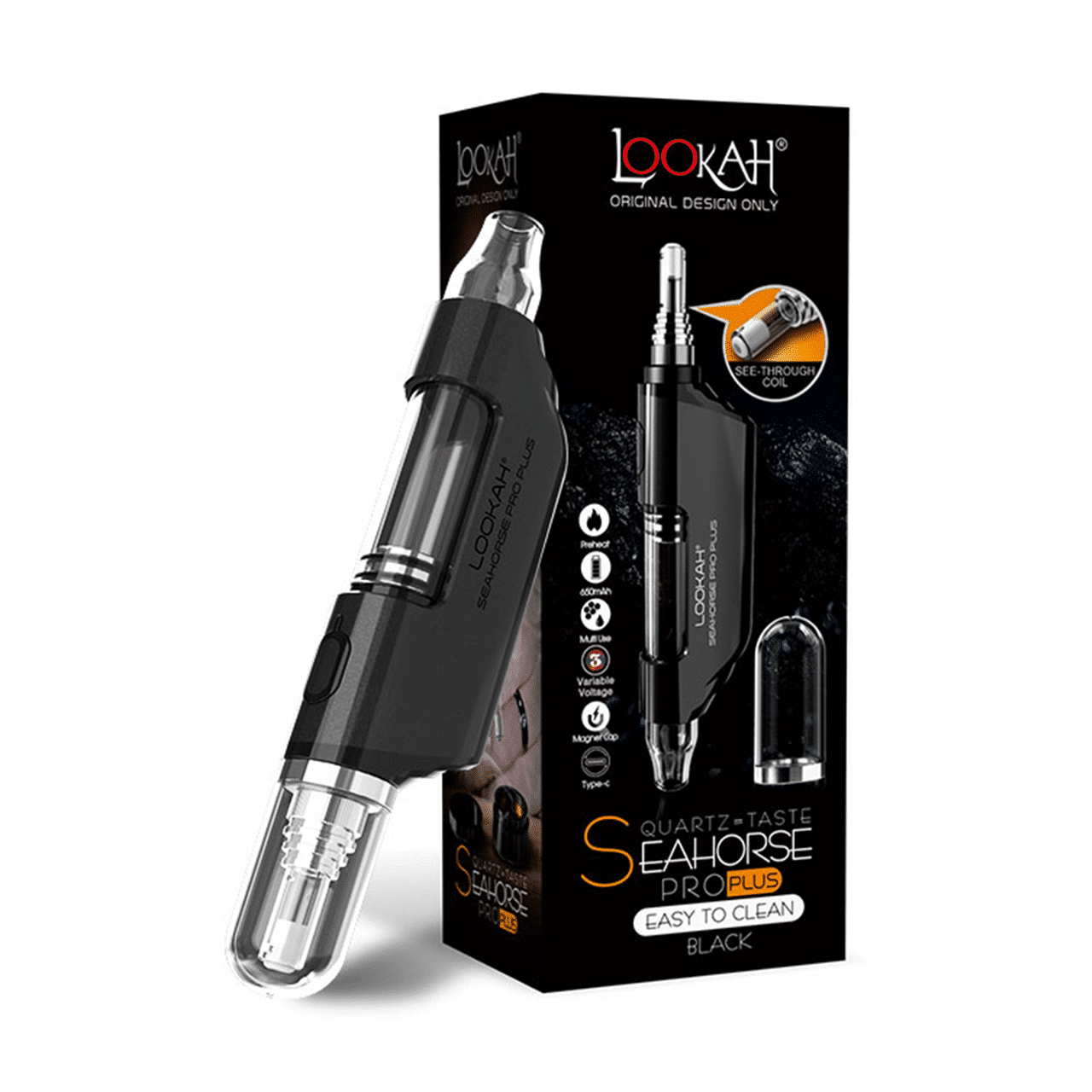 Lookah Seahorse Pro Plus Wax Vaporizer-WAX PENS / DAB PENS-No Limit Distro