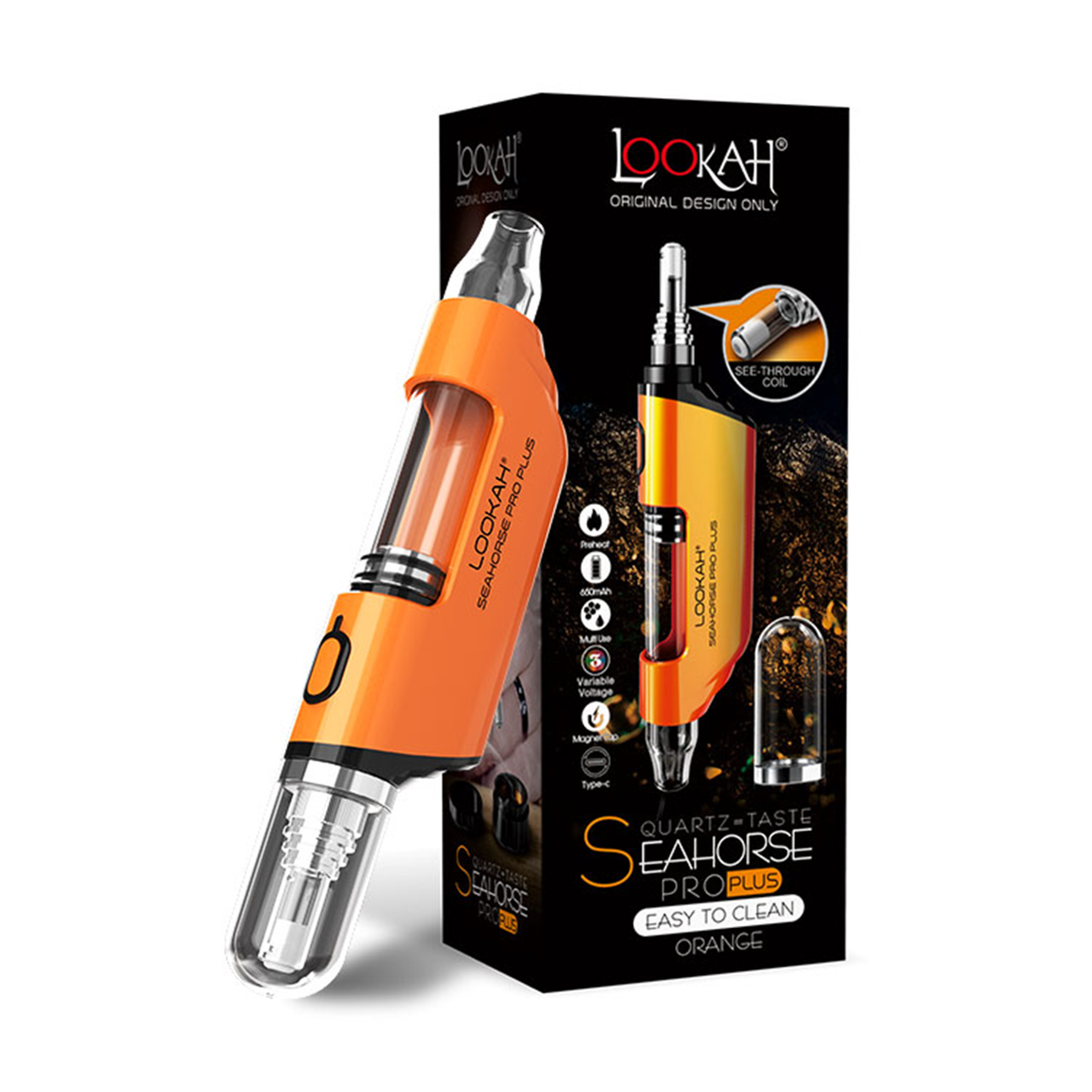 Lookah Seahorse Pro Plus Wax Vaporizer-WAX PENS / DAB PENS-No Limit Distro