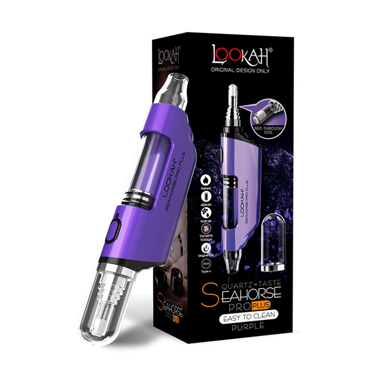 Lookah Seahorse Pro Plus Wax Vaporizer-WAX PENS / DAB PENS-No Limit Distro