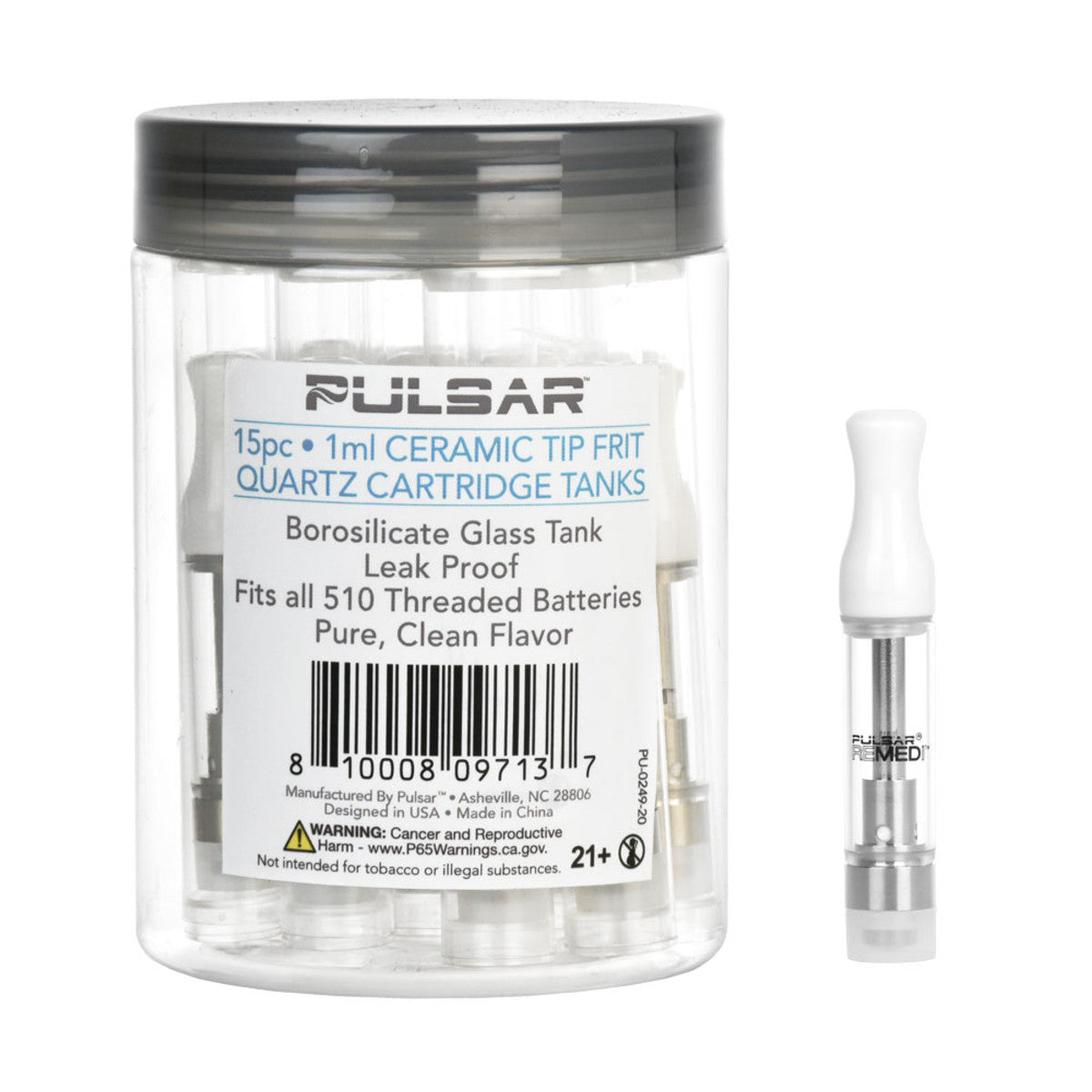 Pulsar Cartridge Tanks 1ml Ceramic Tip Quartz Frit-CARTRIDGES-No Limit Distro