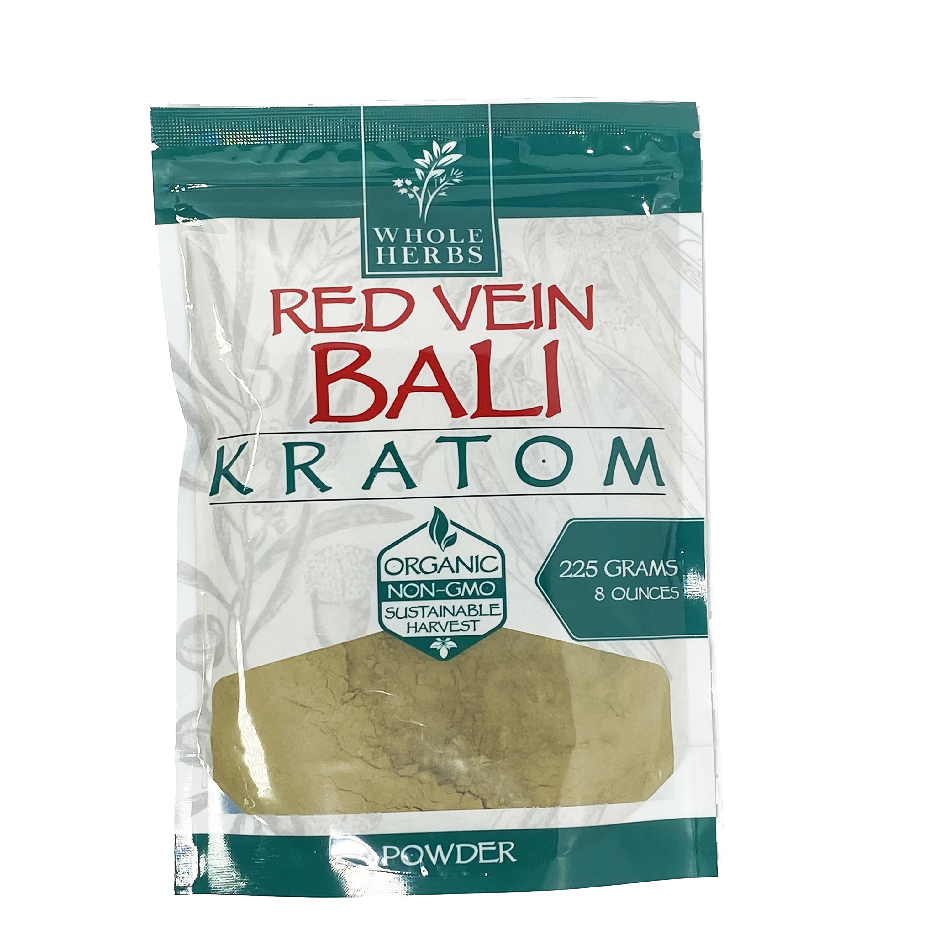 Whole Herbs Red Vein Bali Kratom Powder-KRATOM-No Limit Distro