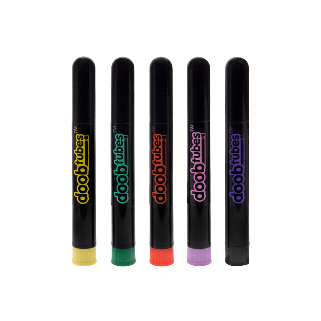 Doob Tube Large Black w/ Color Logo Display - 25ct-STORAGE-No Limit Distro