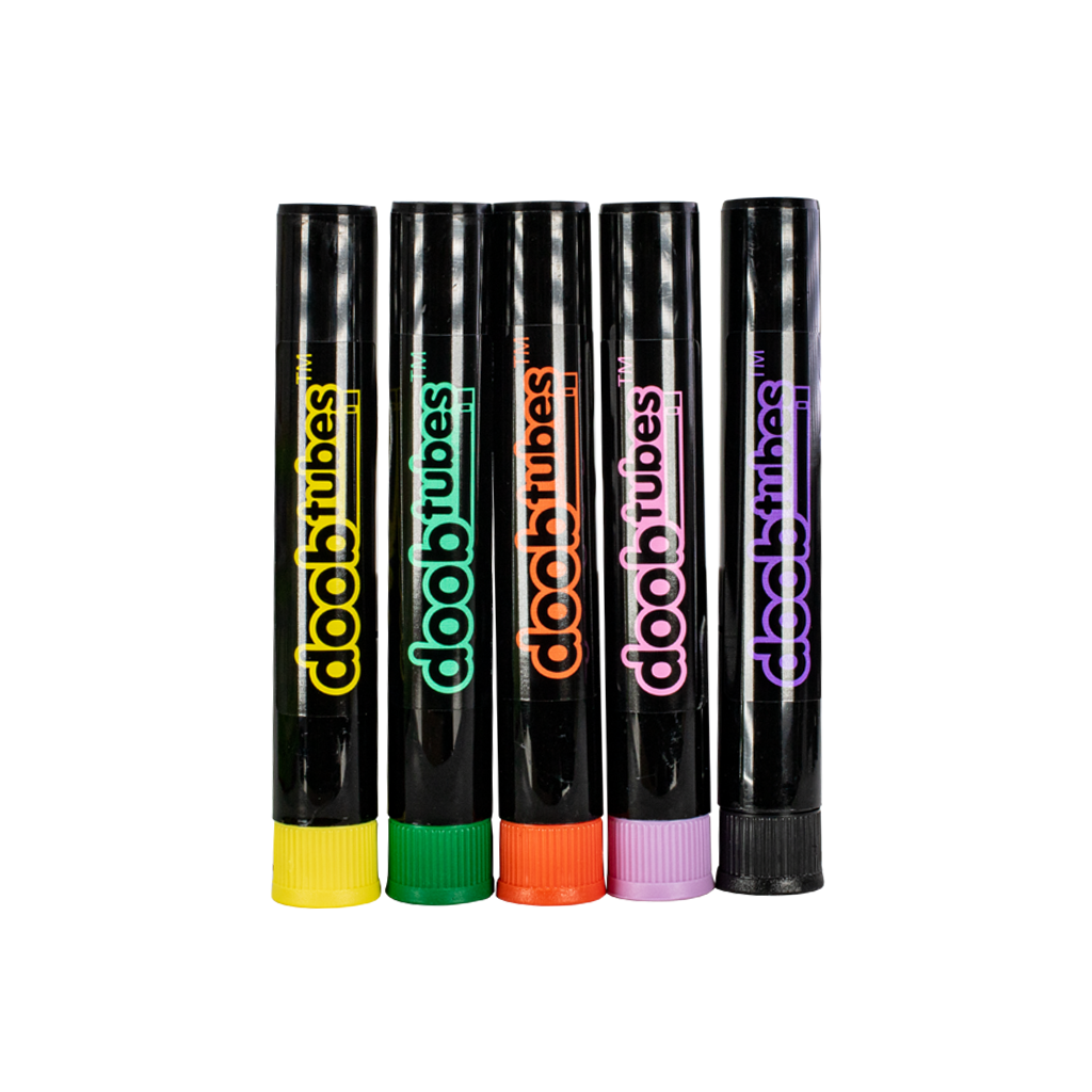 Doob Tube Small Black w/ Color Logo Display - 25ct-STORAGE-No Limit Distro