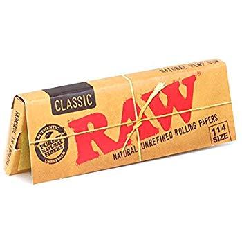 Raw Classic 1 1/4 Rolling Papers - 24 pack Display-WRAPS, PAPERS, CONES-No Limit Distro