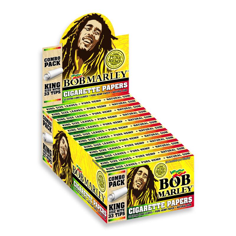 Bob Marley King Size Papers w Tips - 24 pack-WRAPS, PAPERS, CONES-No Limit Distro