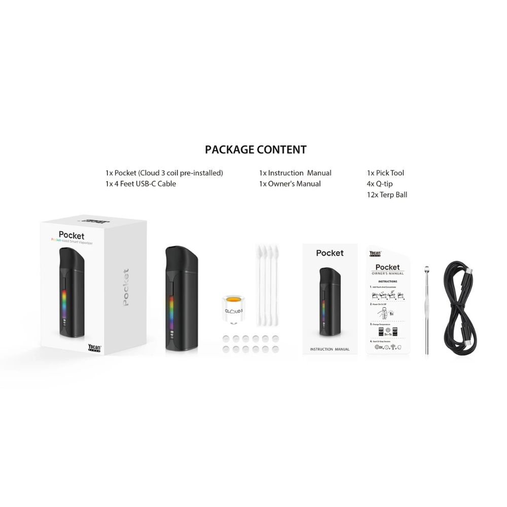 Yocan Black Pocket Concentrate Vaporizer-WAX PENS / DAB PENS-No Limit Distro
