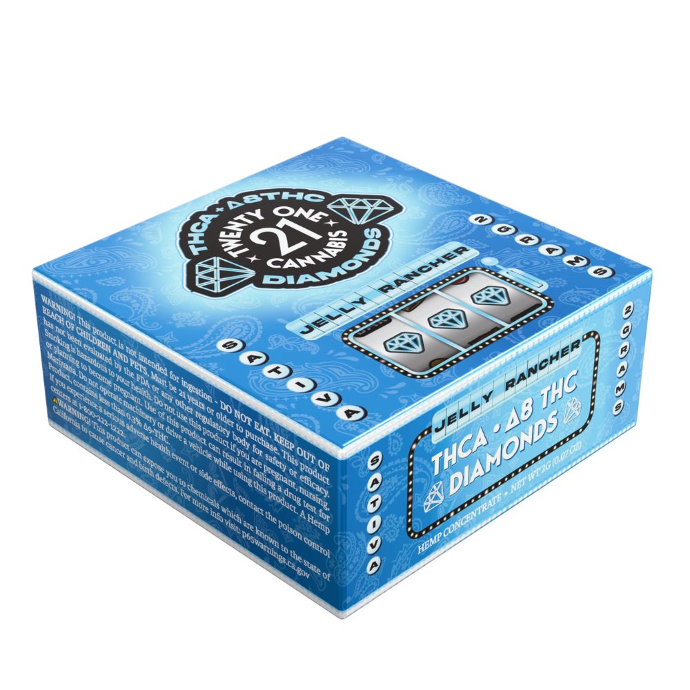 Twenty One Cannabis THCA Jelly Rancher Diamonds (Sativa) - 2 Grams-THC Concentrates-No Limit Distro