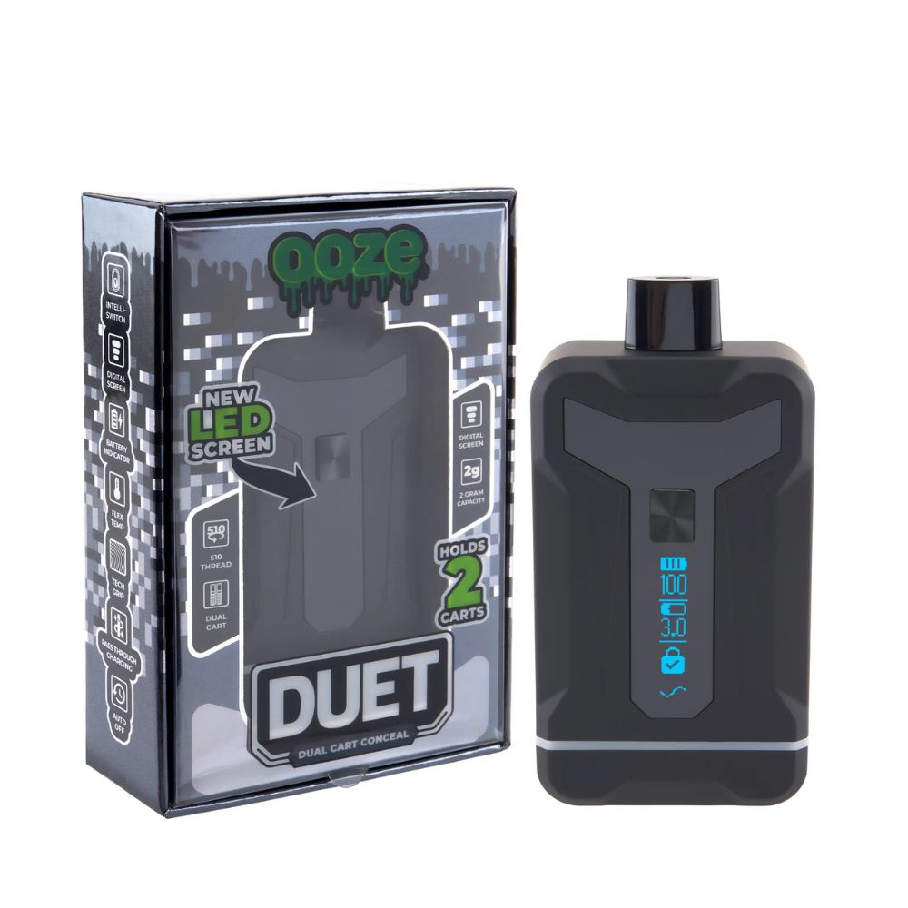 Ooze Duet Dual 510 Thread Vape Cart Battery-Variable Voltage 510 Battery: Adjustable VV Cart Batteries & Vape Pens-No Limit Distro
