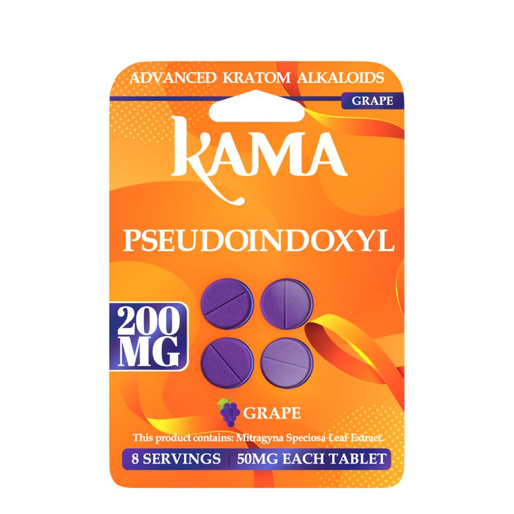 KAMA Pseudo Tablets 4ct - 200mg-7 Hydroxy Tablets-No Limit Distro