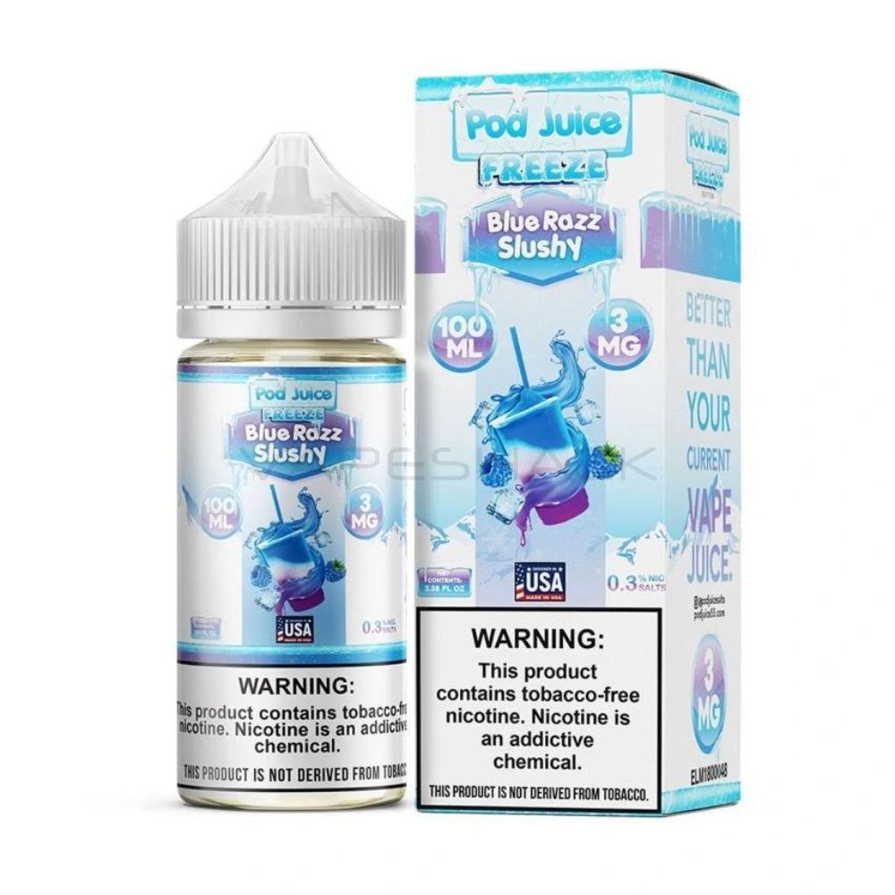 Blue Razz Slushy Freeze by Pod Juice 100ml-ELIQUID-No Limit Distro