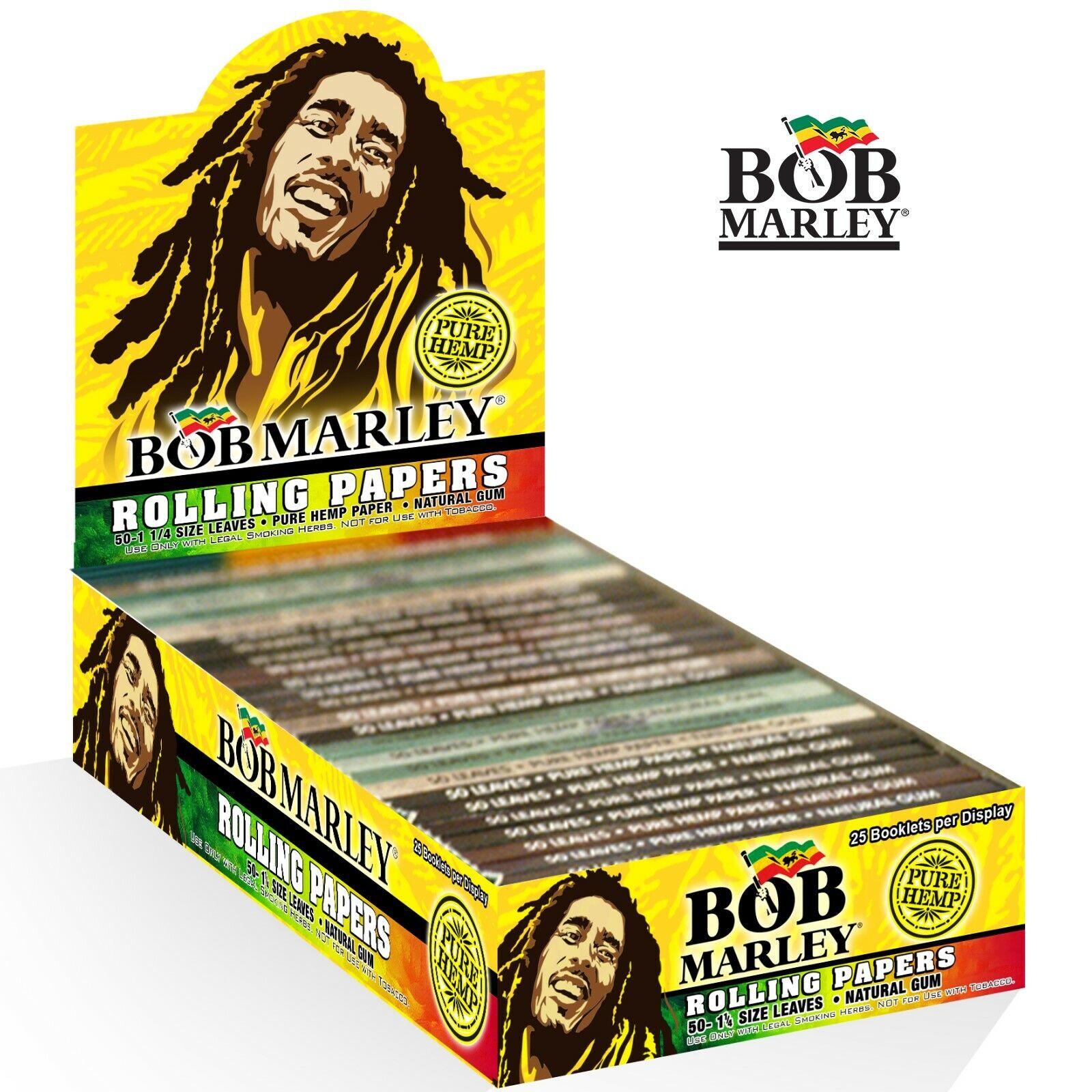 Bob Marley Pure Hemp Cigarette Papers 1.25 - 25 pack-WRAPS, PAPERS, CONES-No Limit Distro