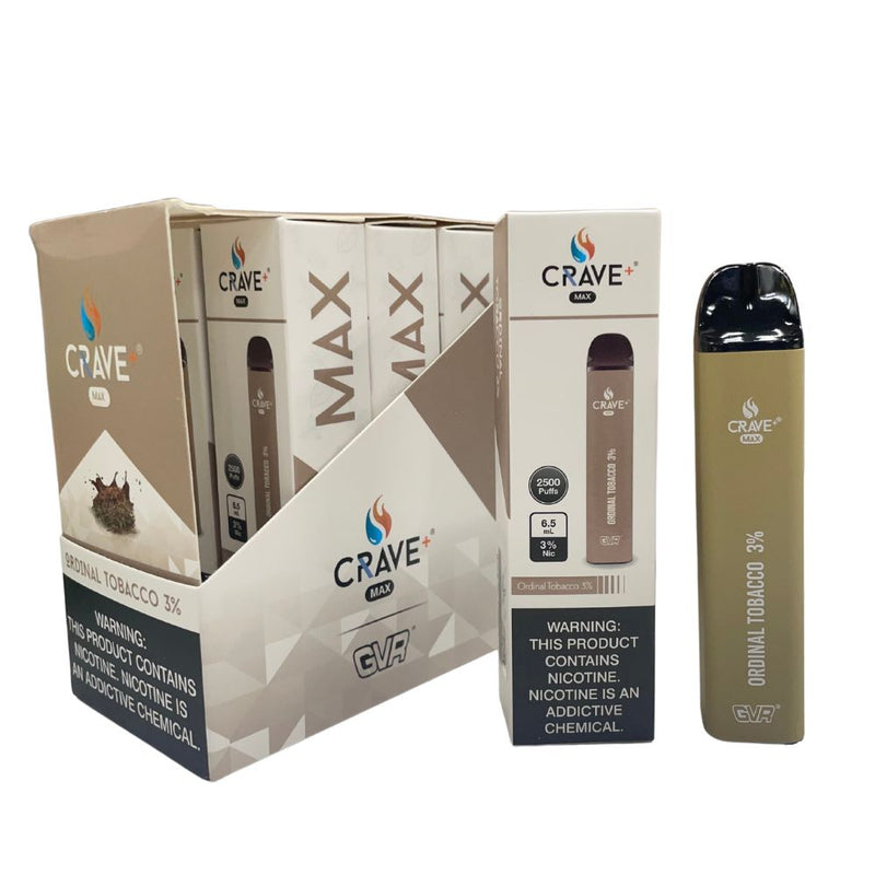 Crave Max 2500 Puff Disposable - Ordinal Tobacco-DISPOSABLES-No Limit Distro