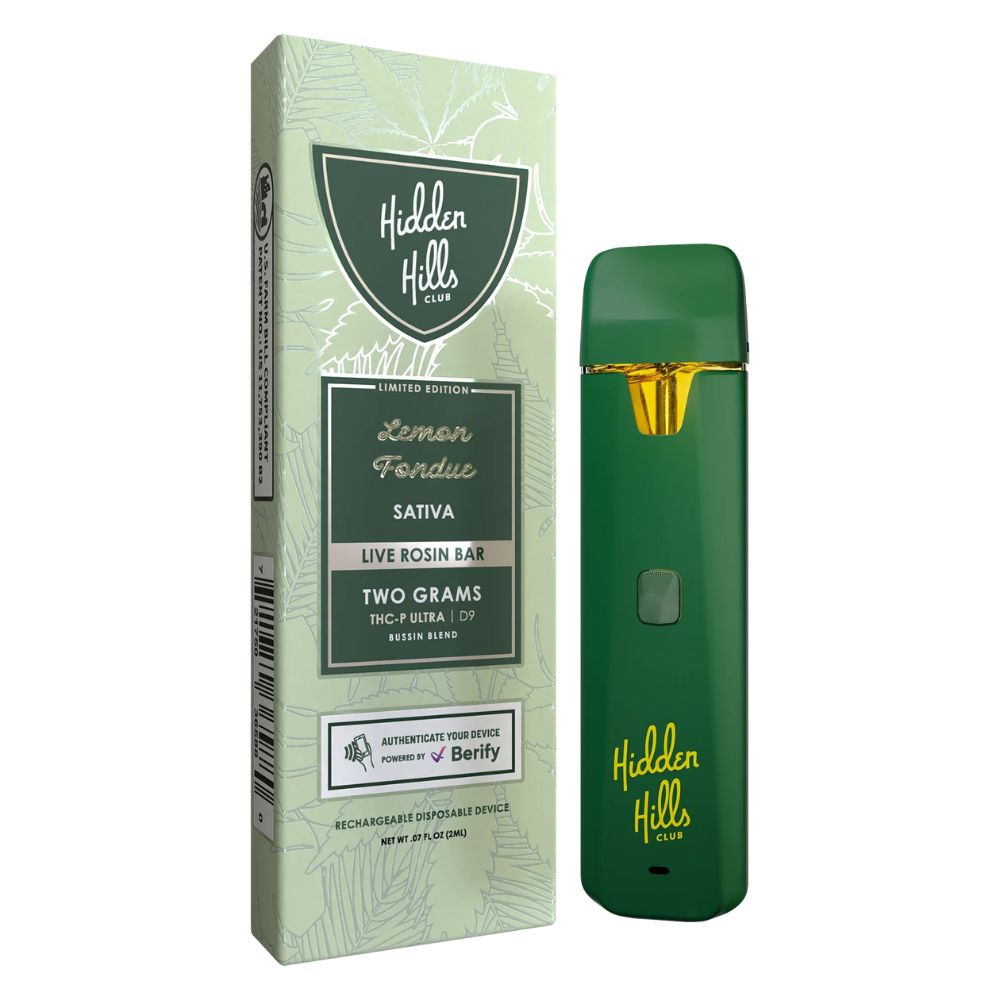 Hidden Hills Bussin Blend Live Rosin THC-P Ultra | D9 Disposable – 2g-THCP-No Limit Distro