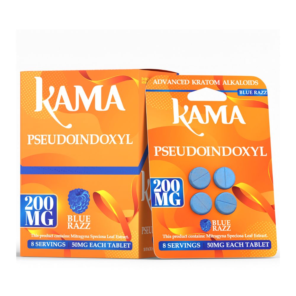 KAMA Pseudo Tablets 4ct - 200mg-7 Hydroxy Tablets-No Limit Distro