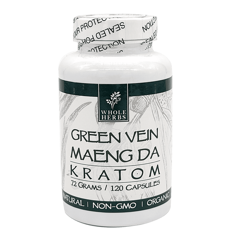 Whole Herbs Green Vein Maeng Da Capsules-KRATOM-No Limit Distro