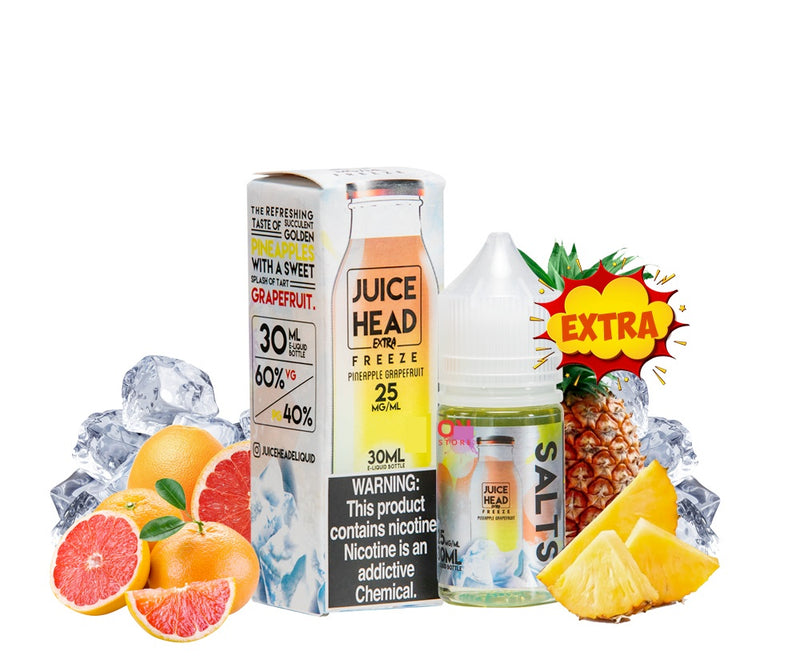 Juice Head Salt Extra Freeze - Pineapple Grapefruit-NIC SALTS ELIQUID-No Limit Distro