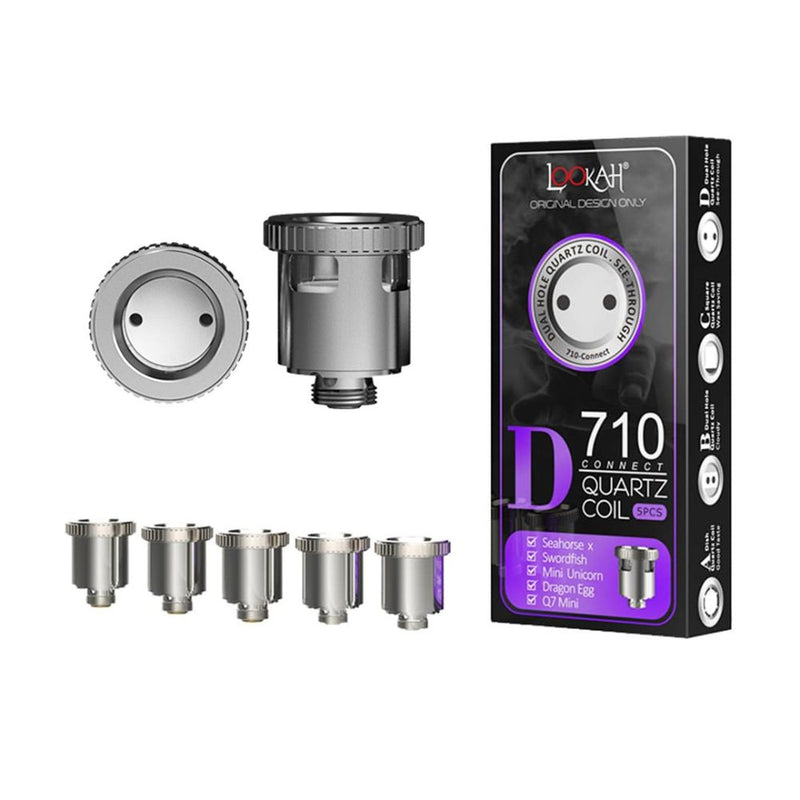 Lookah 710 Dual Hole Quartz Coil Type D-COILS-No Limit Distro