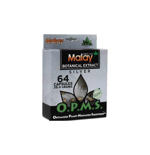 OPMS Silver Green Vein Malay Capsules-KRATOM-No Limit Distro