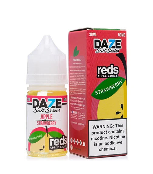 Reds Iced Strawberry Apple by 7 Daze Salts Eliquid-NIC SALTS ELIQUID-No Limit Distro