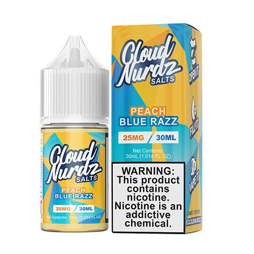 Peach Blue Razz by Cloud Nurdz Salts-NIC SALTS ELIQUID-No Limit Distro